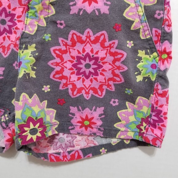 Old Navy shorts 14 Printed Linen Knight Time floral mandala print adjustable - Picture 5 of 14